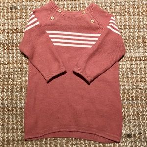 H&M Knit Sweater Dress Mauve 6-9 months